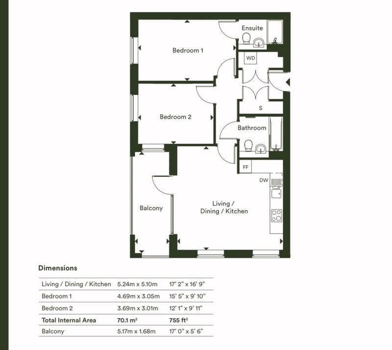 Photo 1: Floor plan (bedroom 2)