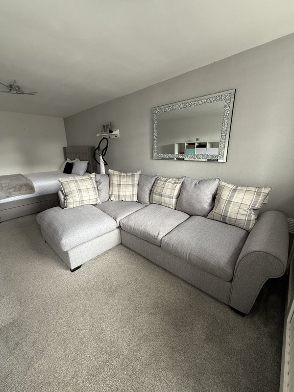 Photo 1: Private living area with corner sofa