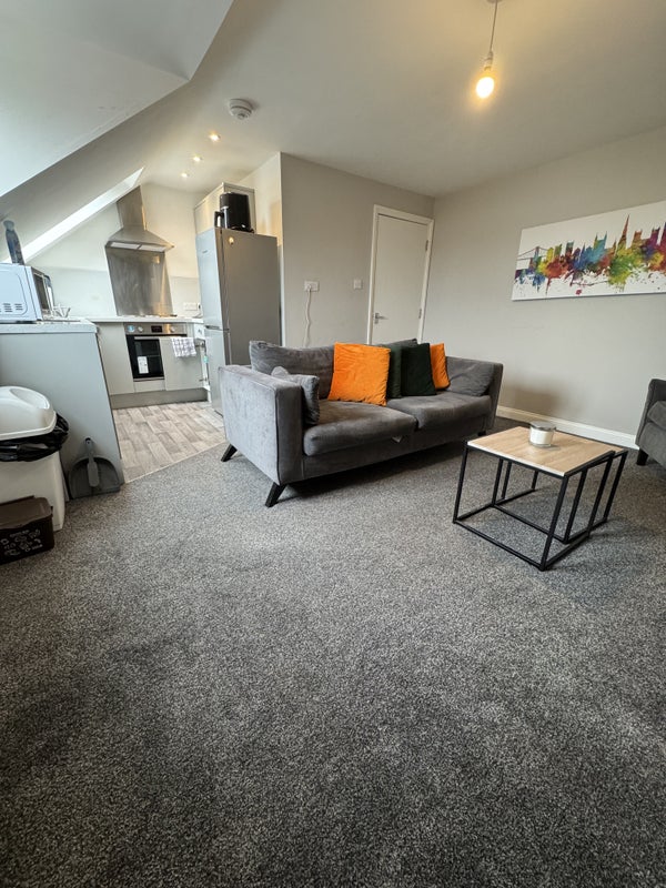 Photo 1: Living room plus kitchen (fully furnished)