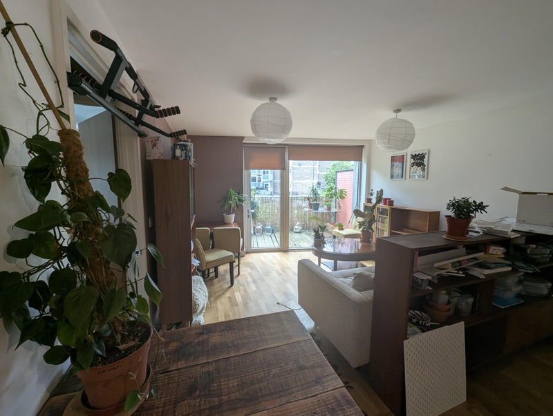 Photo 1: View of Living room & Balcony from Kitchen