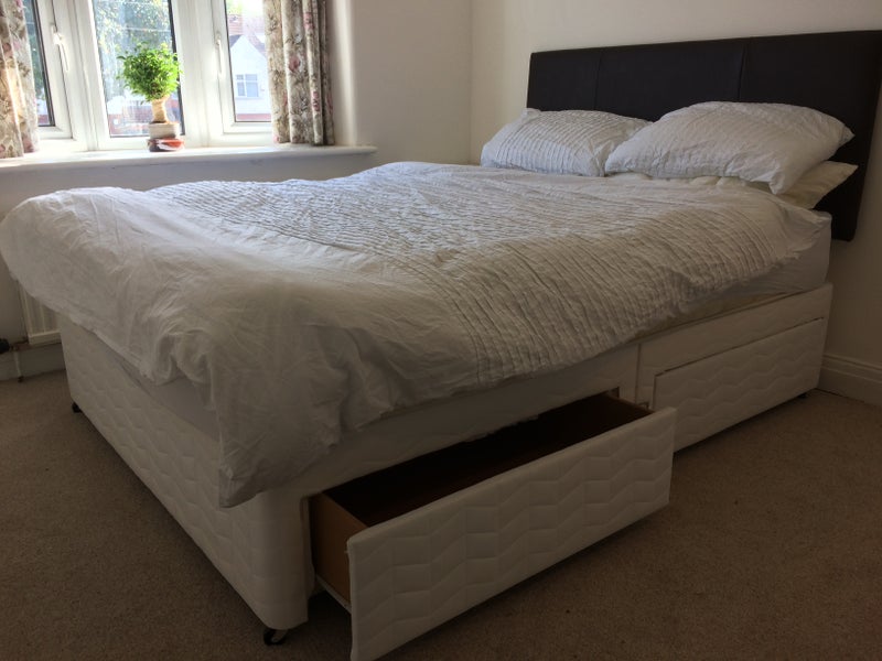 Photo 2: new Bensons for Beds mattress and devan draws in base (room2)