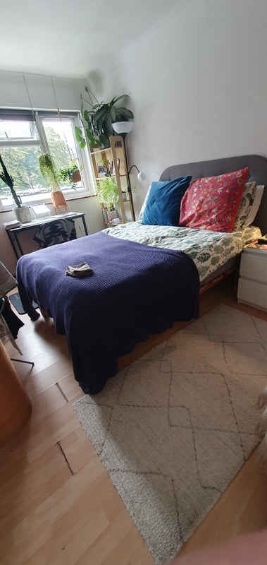 Photo 1: Bedroom 1 - the larger room. Accessories belong to the current housemate