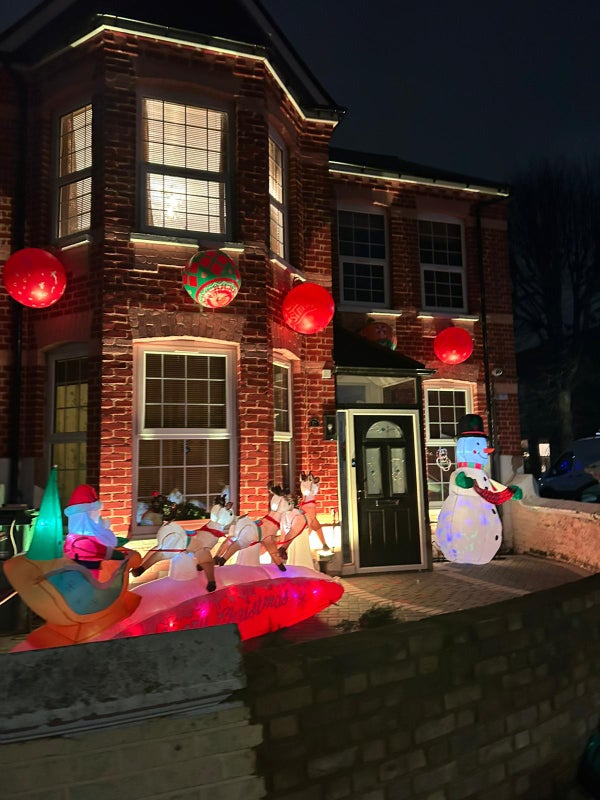 Photo 1: Front of the house at Xmas