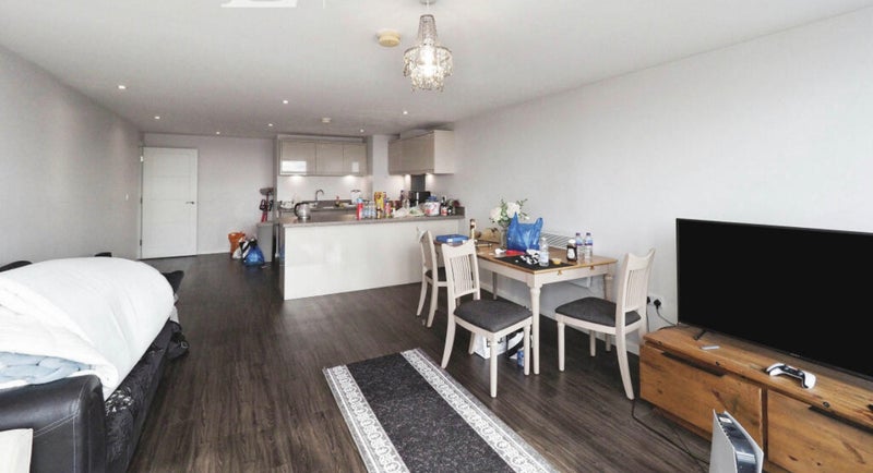 Photo 1: Open plan kitchen/ living (please note these are not current photos)