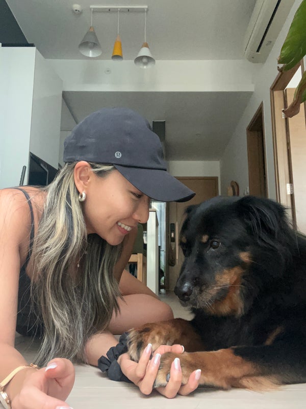 Photo 1: The doggo is not with me so itd just be me!