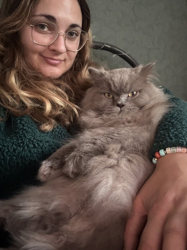 Photo 1: Me and my cat Rocket