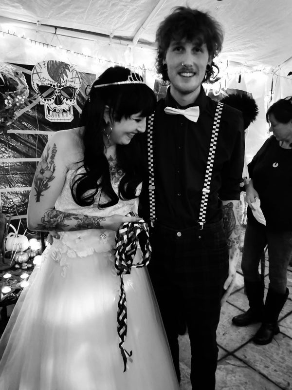 Photo 1: Us at our hand fasting ceremony!