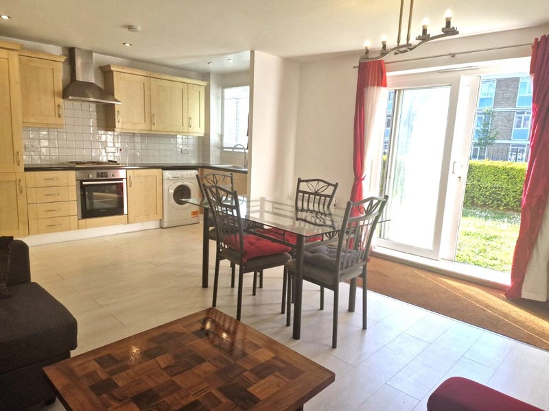Photo 1: Living room & kitchen with a washer/dryer & dishwasher