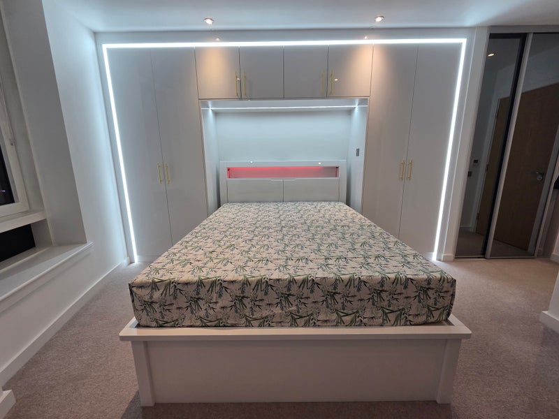 Photo 1: Bed will be in metal pipe frame