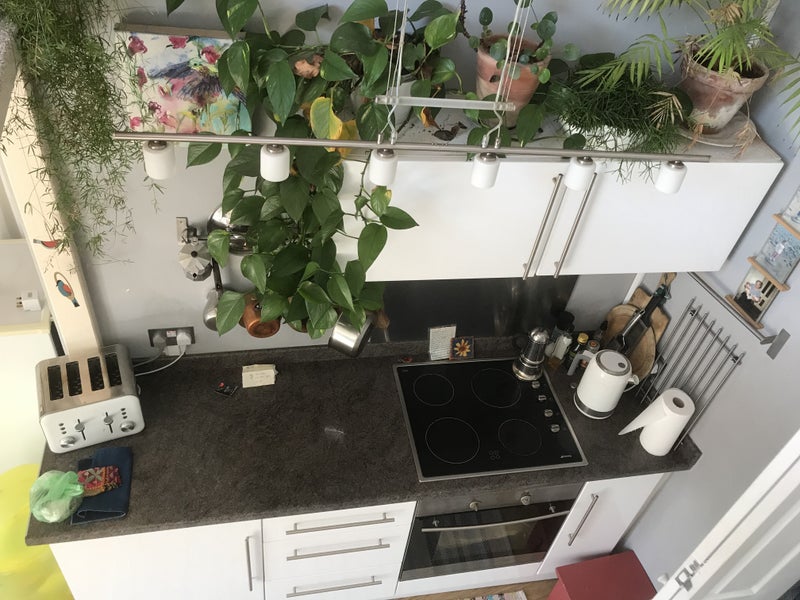 Photo 1: kitchen from mezzanine