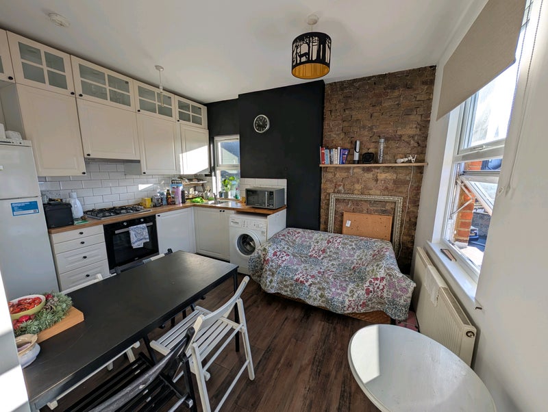 Photo 1: Kitchen and living room