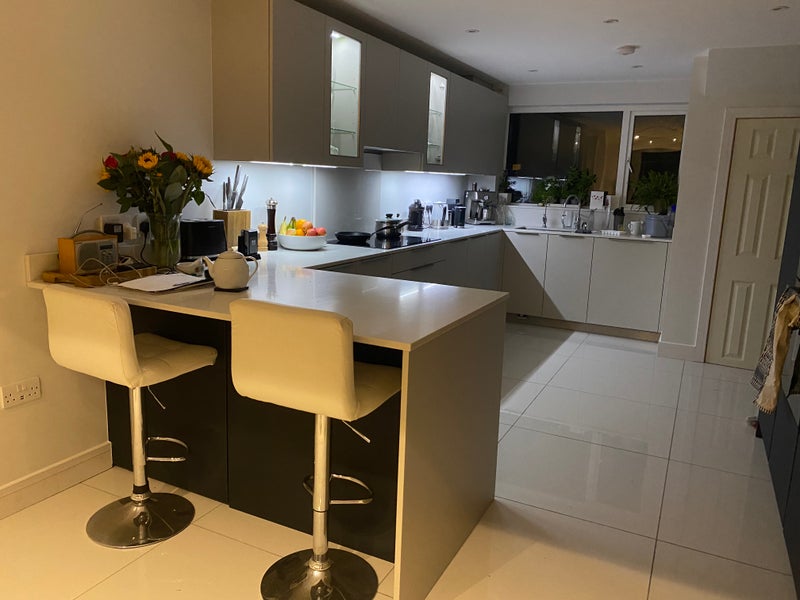 Photo 1: Open plan kitchen and dining room