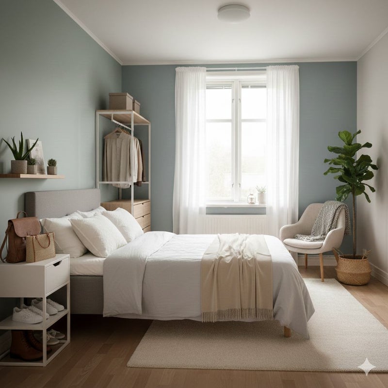 Photo 1: AI ex: A place pref furnished, with drawers e.g for clothes 