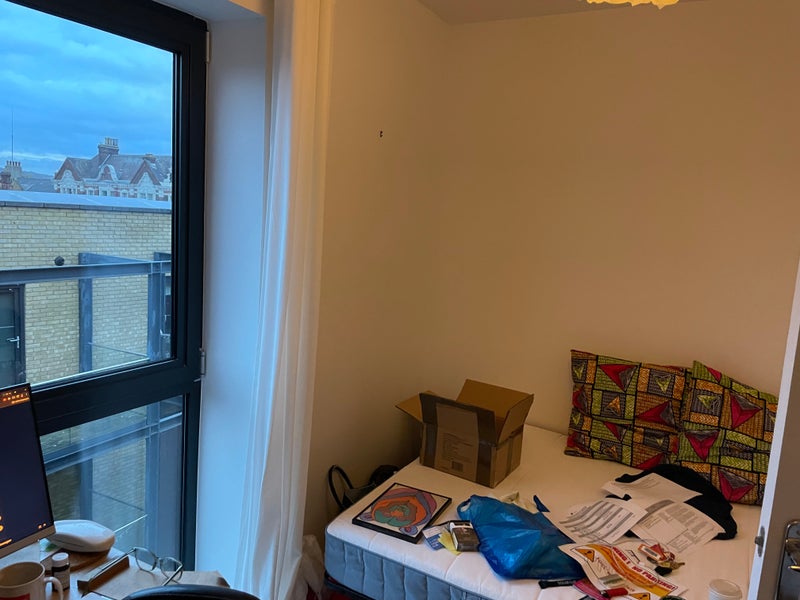 Photo 1: This is a terrible photo but the bed is here. Will get a better one soon