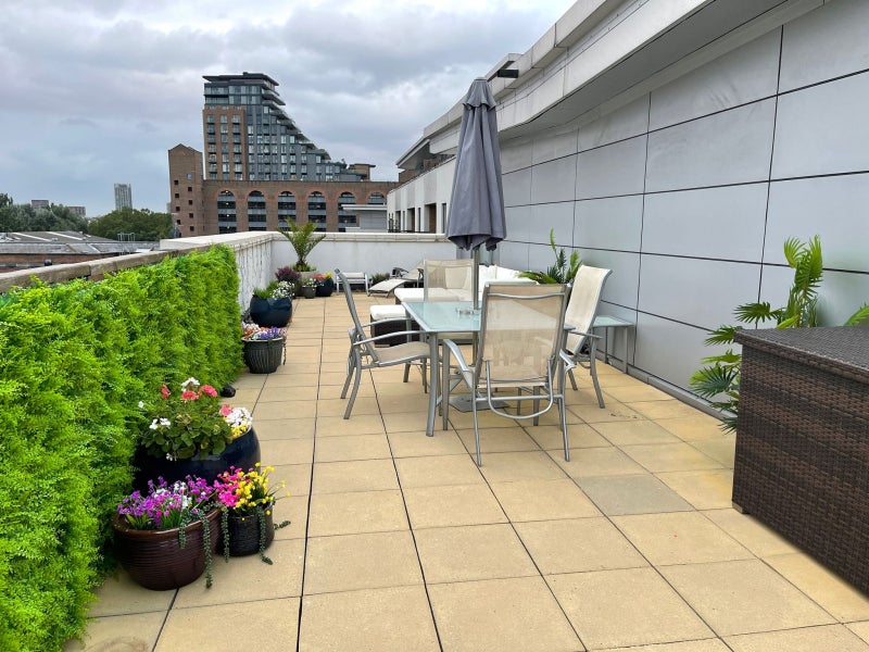 Photo 1: Your roof terrace with umbrella and sofas enjoying nice weather