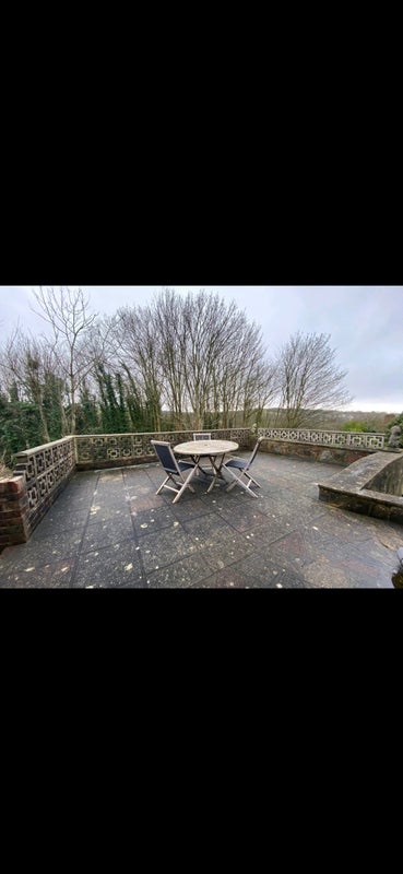 Photo 1: Wooden furniture and south facing terrace next to nature reserve