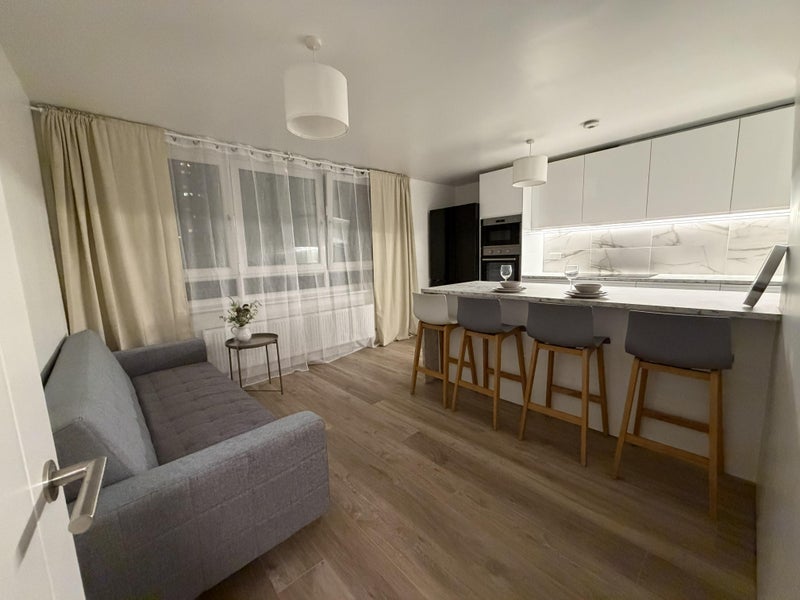 Photo 1: Living room - kitchen