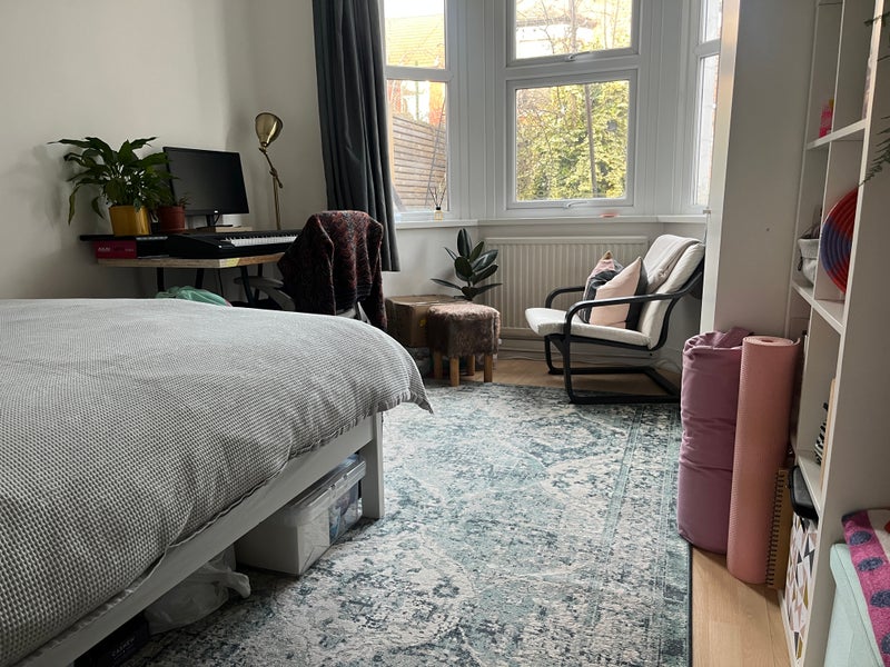 Photo 1: Bed, mattress, double wardrobe & kallax shelves included