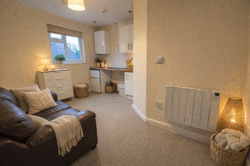 Photo 1: Lounge with food prep area 