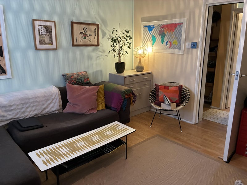 Photo 1: Light bright but cosy lounge with balcony