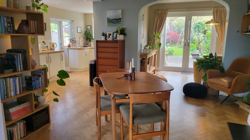 Photo 1: Open plan dining and kitchen