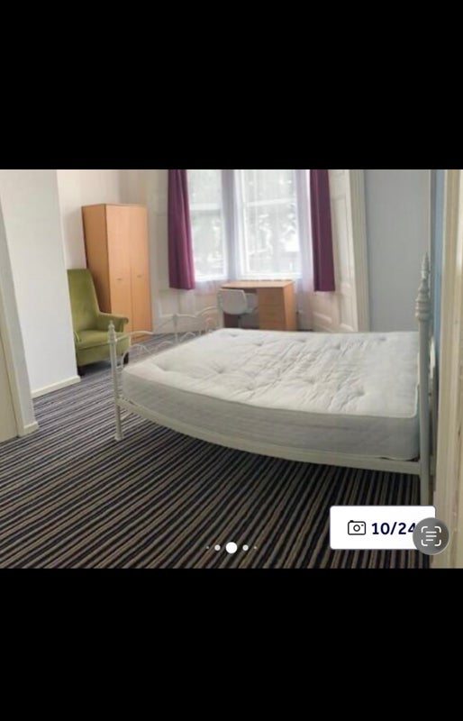 Photo 1: double-bed and mattress, desk and chair, and wardrobe