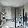 Photo 2: Modern bathroom with walk-in shower