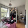 Photo 2: Current flate mate living here with double bed wardrobe and desk/vanity table.