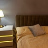 Photo 2: Bedroom has small double bed