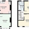 Photo 2: Floor plan of the 2 rooms and the downstairs 