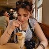 Photo 3: Me and my camera enjoying a biscoff milkshake😛