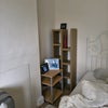 Photo 4: Bed Table and Bookshelf