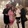 Photo 7: Current housemates - Claire (left, leaving), Liv (pink coat), Emma (White coat), Laura (Black coat)