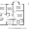 Photo 8: Flat floorplan. The advertised room is bedroom 2