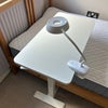 Photo 5: Brand new Philips clip on and rechargeable reading light. With portable desk on wheels. 