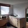 Photo 6: SHARED Kitchen with microwave, airfyer, sink, draining board.  