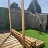 Photo 9: Garden decking under construction, being completed this week