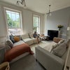 Photo 4: Main Living Room with floor to ceiling windows and juliette balcony