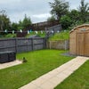 Photo 6: Shared garden with patio, outside table and chairs, shed and washing line