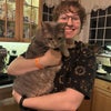 Photo 2: Me and my friend's cat, Hobbes.