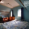 Photo 2: Back bedroom with double bed & desk