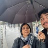 Photo 4: Me and mum enjoying the london weather clearly 