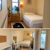 Photo 1: excuse the ghost chair-I altered the image to protect my flatmate's privacy. It is a double bed.
