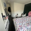 Photo 3: Bedroom taken from window but old walls, now painted grey