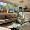 Photo 4: The living room is now blue (see below)