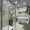 Photo 7: Family Bathroom with Walk in Shower and Modern Bathtub