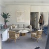 Photo 2: FYI, you will have to supply your own coffee table and chairs. Blue couch stays!