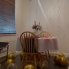 Photo 3: Dining table opens up to sit 4 people 