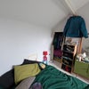 Photo 3: Hanging & storage space. Plus a wardrobe, IKEA shelving unit, work table.