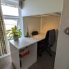 Photo 6: the desk is a full size desk as is the comfy office chair, which is included. (good lumbar support!)